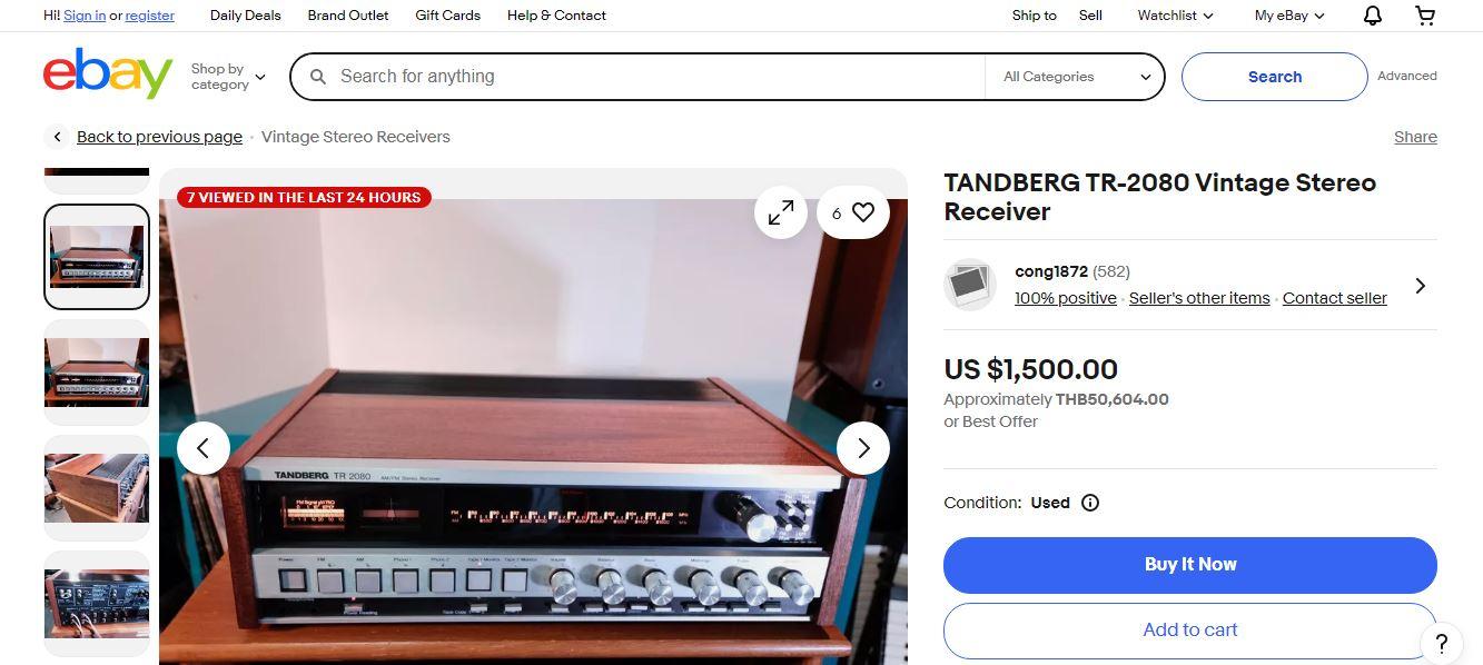 ขายรุ่นใหญ่สุดๆ Monster Stereo FM/AM Receiver / Amplifier TANDBERG TR-2080 รูปที่ 14