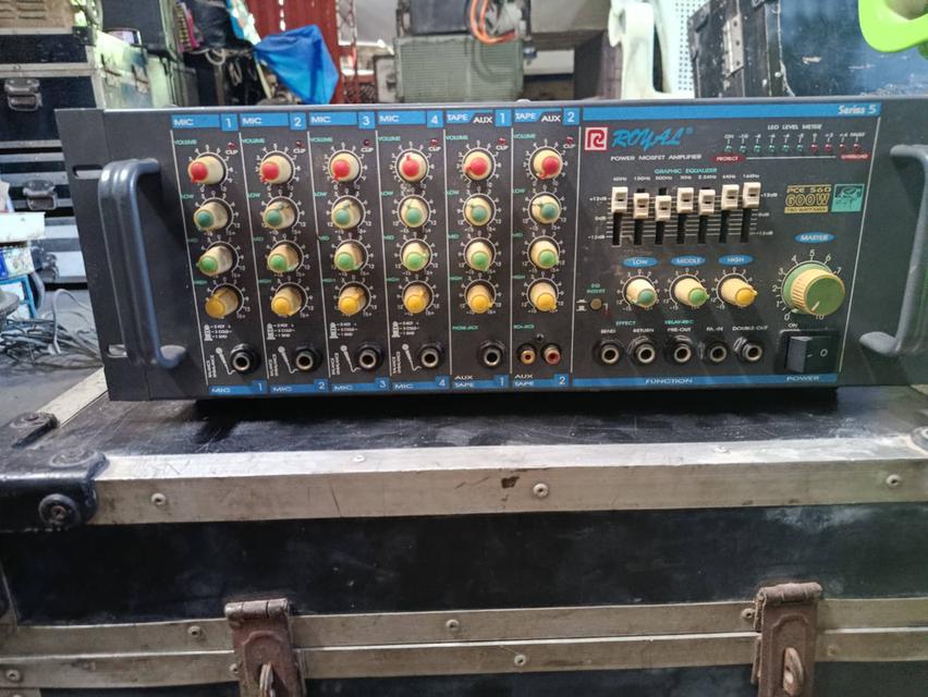 แอมป์ MOSFET Royal 600W / 300W + OMSAK 1200W เครื่องเสียงกลางแจ้ง รถแห่