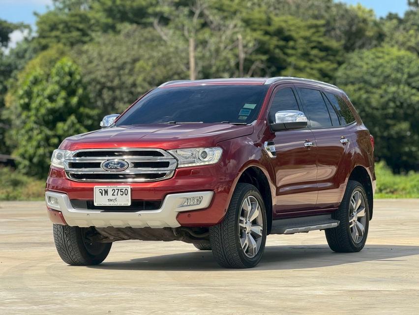 FORD EVEREST Wagon 4dr Titanium+ 7st Auto 6sp 4WD 3.2DCT (Navi)Y17สีแดง เกียร์ออโต้ 