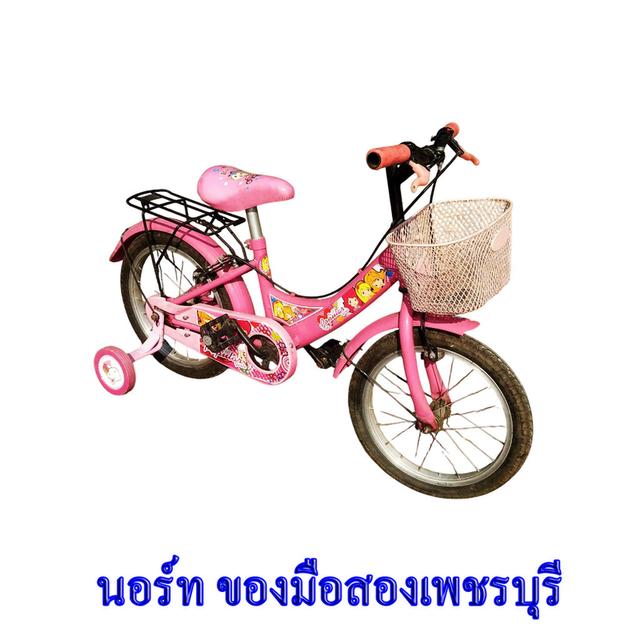 จักรยานมือสอง สีชมพูสำหรับเด็กหัดปั่นจักรยาน