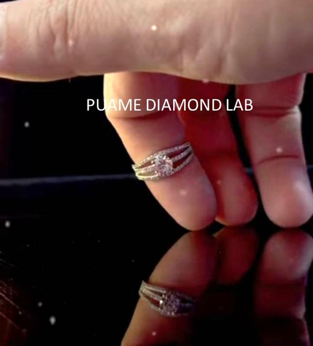 แหวนเพชร เรียบหรู เปล่งประกายทุกมุมมอง ด้วยเพชรแท้ธรรมชาติ พร้อมใบรับประกันสินค้าทุกชิ้นที่ปุอามี่ Diamond Lap Rama2 (095-8894732) รูปที่ 4