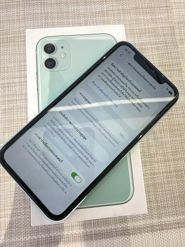 iPhone 11 สีเขียว 14 มีรอยตามรูปที่วง รูปที่ 7