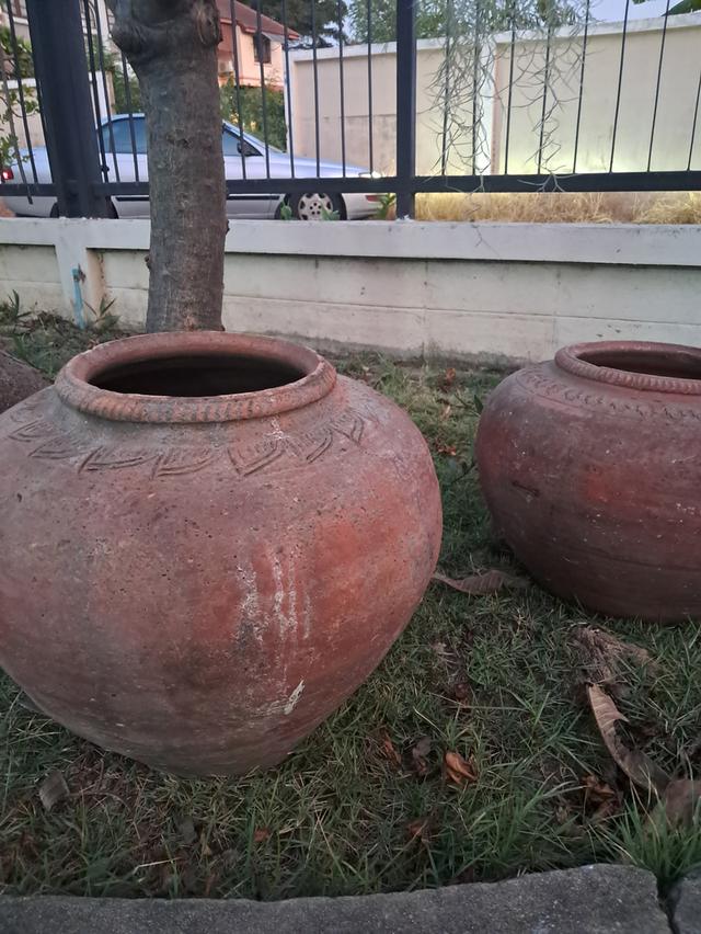 โอ่งแดงโบราณ แต่งบ้านแต่สวน สะสมได้