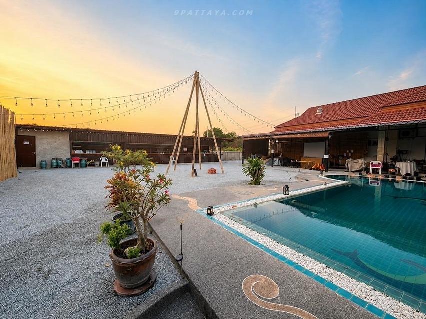 For Sale — Detached House with Private Pool near Pattaya Crocodile Farm• Single-storey detached house• Land size: 400 sq.wah / 1 rai• 3 bedrooms 1