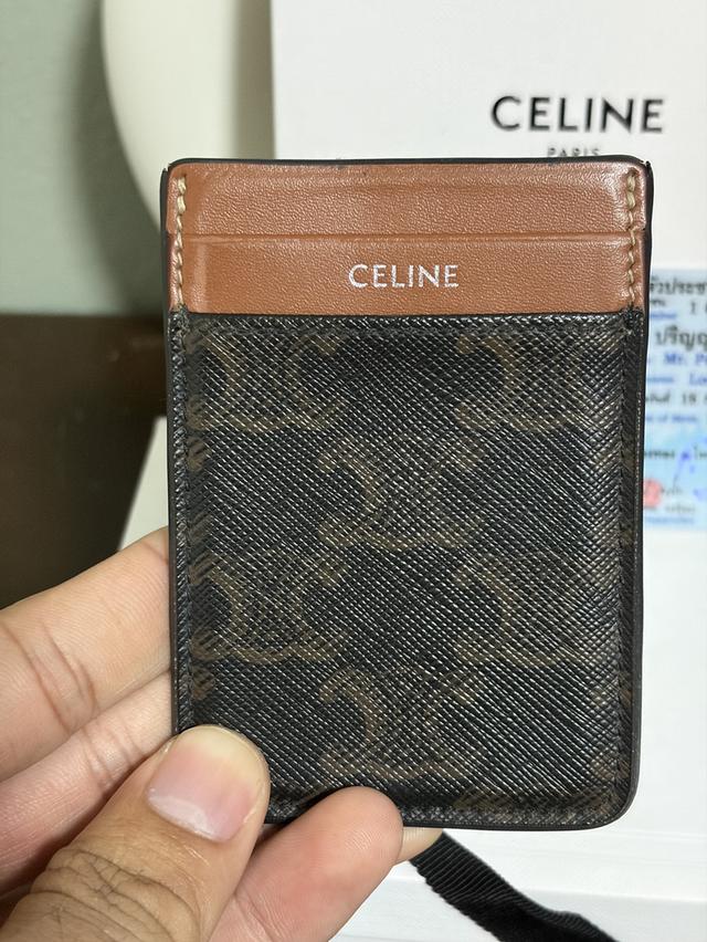 MAGNET CARD HOLDER IN TRIOMPHE CANVAS AND CALFSKIN