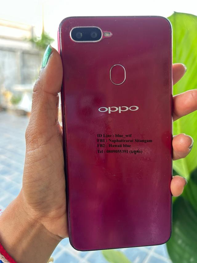 OPPO F9 จอ6.3นิ้ว 4G 2ซิม Rom64 Ram6 กล้องสวย สแกนนิ้วได้ ใช้งานปกติ ได้ทุกซิม 2