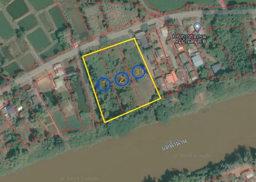 ที่ดินนครสวรรค์ ติดแม่น้ำน่าน เนื้อที่ 6 ไร่ แบ่งขายได้ 5