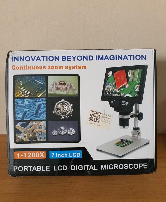 กล้องขยาย Portable LCD Digital Microscope 7" 1200X กล้องจุลทรรศน์ กล้องไมโครสโคป มือสอง 5