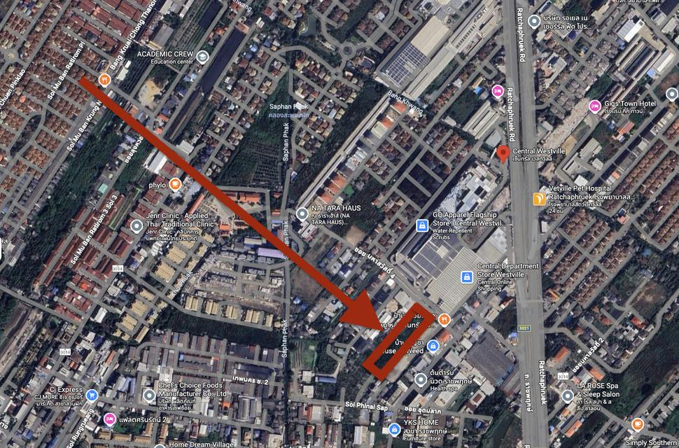 ปล่อยเช่าที่ดินเปล่า ขนาด 3 ไร่ 3 งาน ติดหลังเซ็นทรัลเวสต์วิลล์ 5