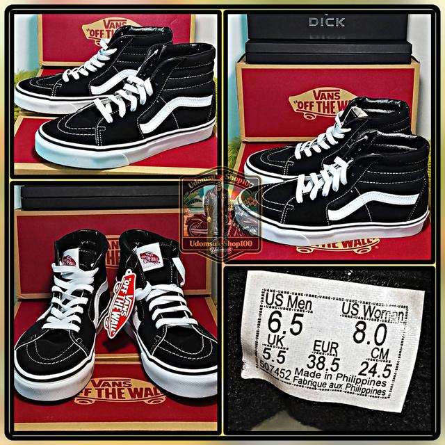 🔥𝐕𝐚𝐧𝐬 𝐒𝐤𝟖-𝐇𝐢 (ของใหม่ กล่อง+ป้ายครบ!) Size: 38.5 | 24.5cm /สภาพ: ใหม่ ป้ายห้อย+กล่องตรงครบ🌅