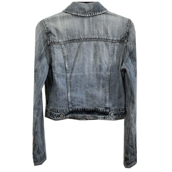 American Eagle ครอปยีนส์ สีสวย ฟอกสวย แต่งขาดเท่มาก มีกระเป๋าอก+ข้าง ผ้านุ่มใส่สบาย