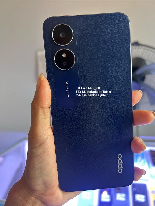 OPPO A17 จอ6.56นิ้ว Rom64Ram4 ขยายแรมได้ Android12โหลดได้ทุกแอพ ใช้งานปกติ ได้ทุกซิม สภาพสวย