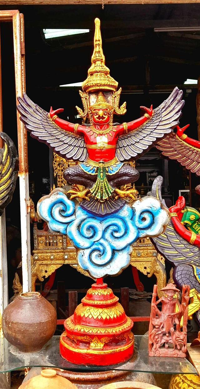 พญาครุฑ พิมพ์หน้าเทพบุตร ครุฑตั้งโต๊ะบูชา องค์ใหญ่ สูง135ซม