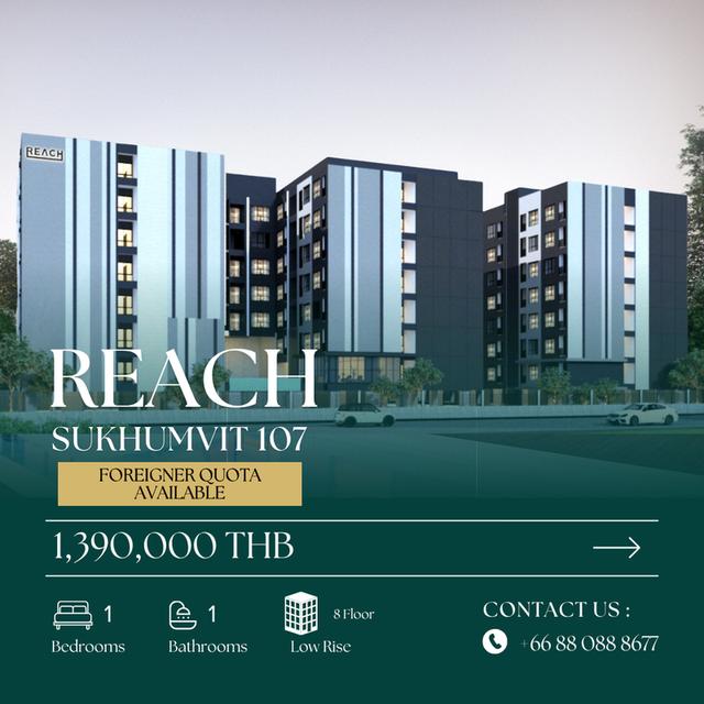 🌿 Your Affordable Urban Escape Awaits Welcome to Reach Sukhumvit 107 – just 1.4 km from BTS Bearing 11