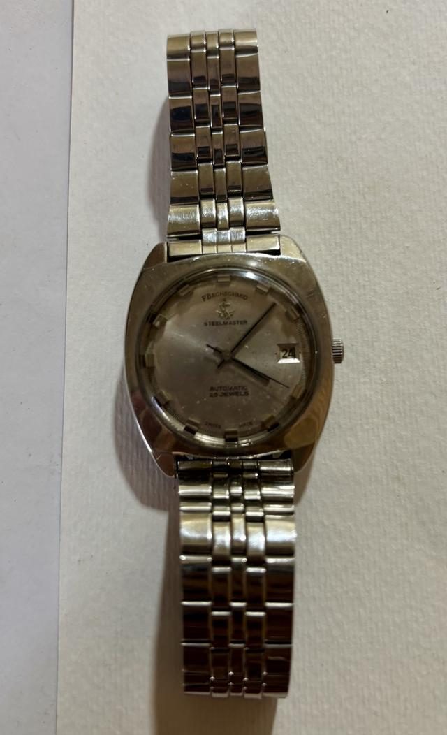 นาฬิกาวินเทจสวิสแท้ F. Bachschmid Steelmaster ยุค 70s + สายแท้ Seiko