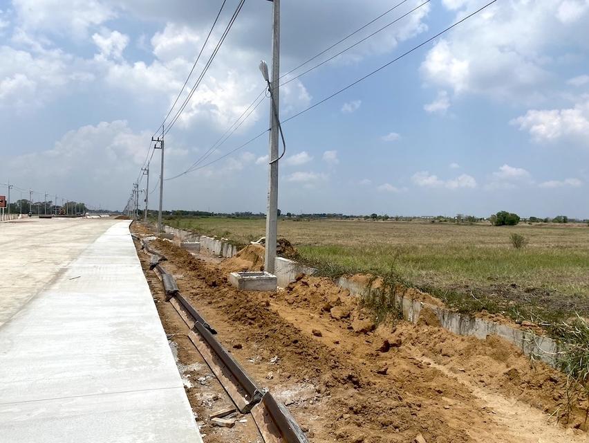 ขายที่ดิน 8 ไร่ ติดถนนเลียบคลองสี่ขวา โรจนะ สายเอเชีย  ใกล้มอเตอร์เวย์บางปะอิน  098 7755 808 5