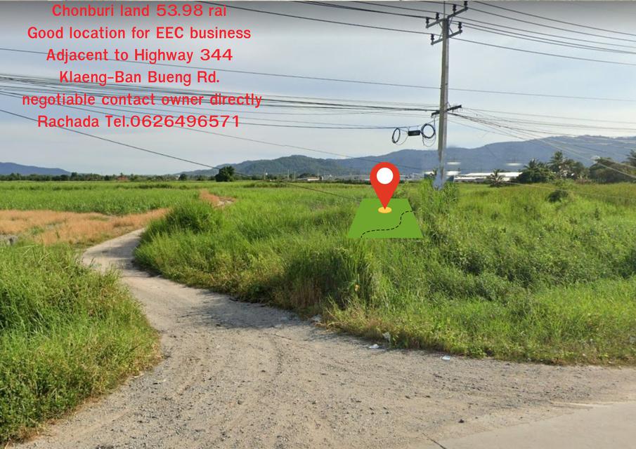 ขายที่ดินชลบุรี 54ไร่ ทำเลธุรกิจดี ติดถนน344  อยู่แหล่งเศรษฐกิจ EEC เหมาะสร้างโรงงานหมู่บ้าน 3