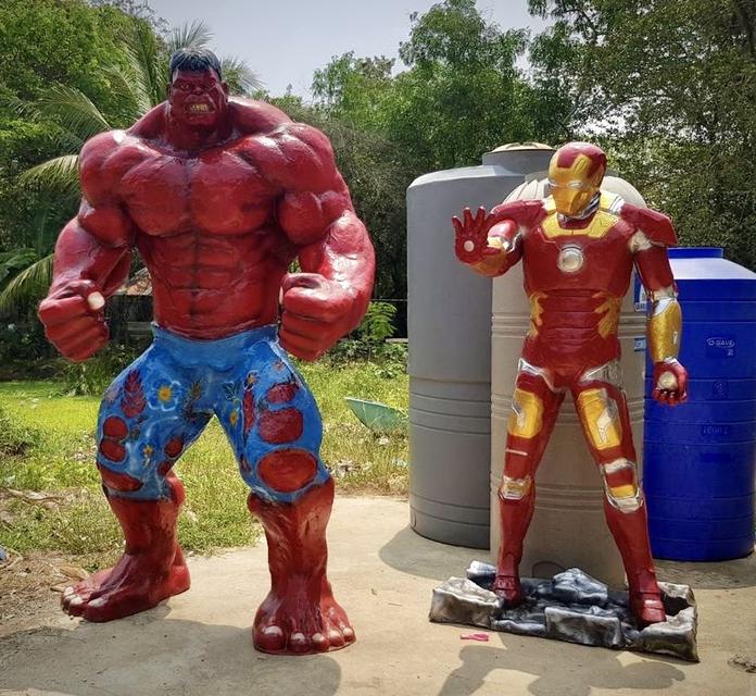 หุ่นโชว์ทีมแอดเวนเจอร์ ขนาดใหญ่สมจริง หุ่นไฟเบอร์กลาสแอดเวนเจอร์ มือหนึ่ง 14