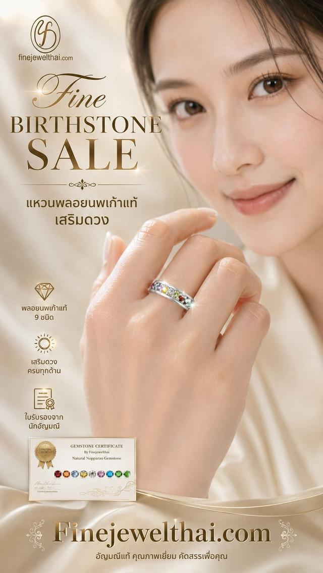 Finejewelthai เครื่องประดับพลอยแท้ แหวนนพเก้า R1161gem