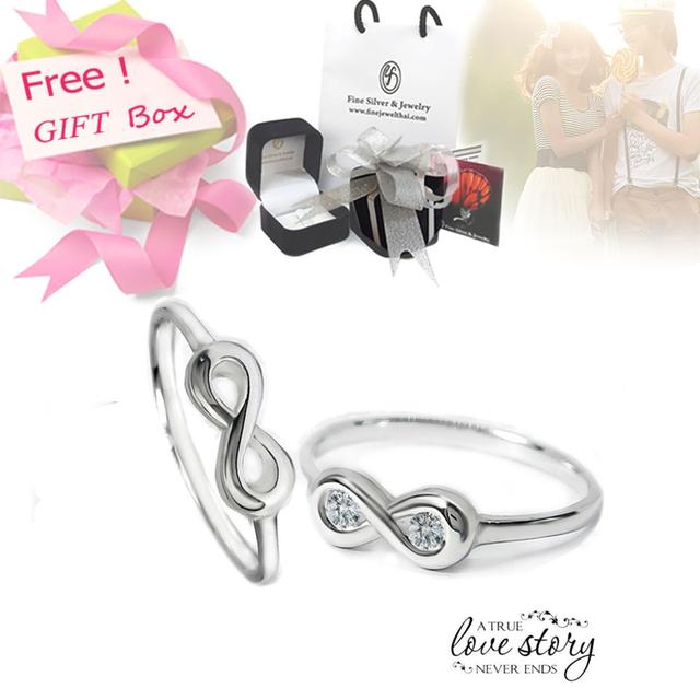Finejewelthai แหวนคู่รัก แหวนอินฟินิตี้ ดีไซน์มินิมอล RC1441_cz
