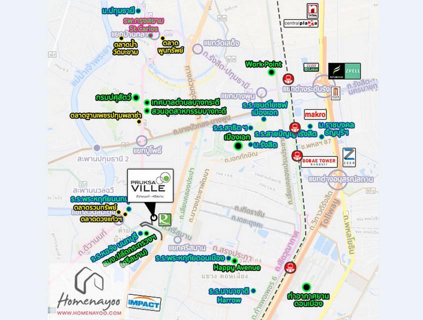 โครงการ พฤกษาวิลล์ 65/1 ศรีสมาน ขายทาวน์โฮม 26.3 ตารางวา 3 ห้องนอน 2 ห้องน้ำ ต่อเติมแล้ว ลงเข็มไมโครไพล์รอบบ้าน ติดกับโรบินสัน ศรีสมาน 11