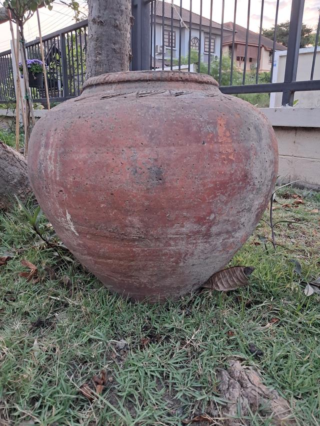 โอ่งแดงโบราณ แต่งบ้านแต่สวน สะสมได้ รูปที่ 10