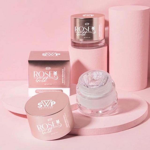 Rose Gold White Redaince Firming overnight mask มาร์กหน้าโรสโกลด์ 15 กรัม 3