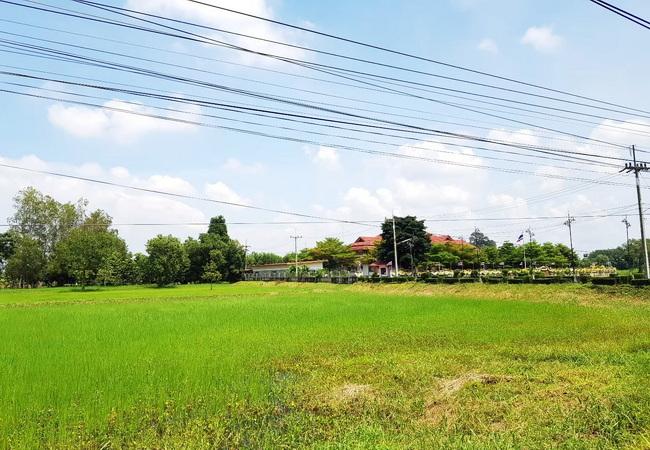 ขายที่ดิน หน้าเทศบาลสนามชัยเขต ฉะเชิงเทรา เนื้อที่ 17-2-87 ไร่ ทำเลดี ติดถนนใหญ่ 8
