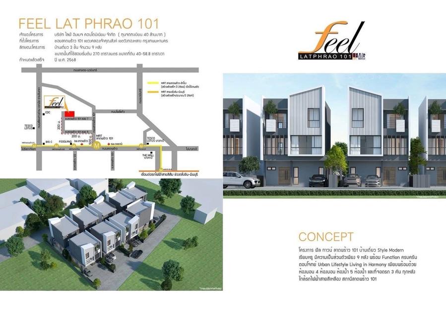 บ้านเดี่ยว 3 ชั้น โครงการใหม่ 𝐅𝐞𝐞𝐥 𝐓𝐨𝐰𝐧 ลาดพร้าว 𝟏𝟎𝟏 บ้านเดี่ยวสุดหรู ใจกลางลาดพร้าว ใกล้ MRT ลาดพร้าว 101 เพียง 3 นาที! 8