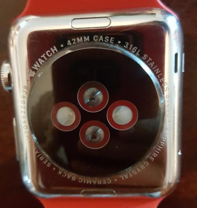 ขาย Apple Watch   42 mm SS Red Sport  พร้อมสาย Model  A1554 3