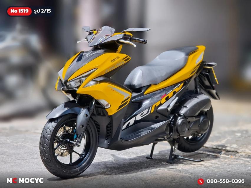 Yamaha Aerox 2018 สีเหลืองหายาก กุญแจ2ดอกบุคเซอวิสครบ รถบ้านแท้เครื่องท่อเดิม เล่มเขียวชุดโอนครบ No.1519 รูปย่อยที่ 3