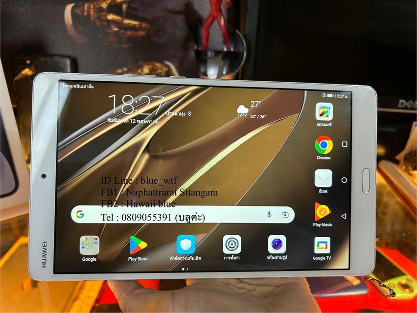 Huawei mediapad M3 จอ8.4นิ้ว ใส่ซิมโทรได้ รองรับ4G Rom32Ram4  สภาพสวย ใช้งานปกติ ได้ทุกซิม
