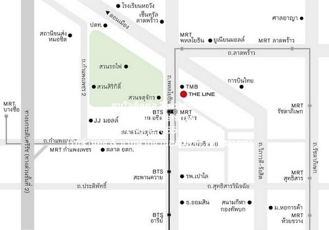 ห้องชุด เดอะ ไลน์ จตุจักร - หมอชิต THE LINE Jatujak - Mochit 1BEDROOM 34SQ.M. 7000000 THB ไม่ไกลจาก MRT จตุจักร, BTS หมอ 2