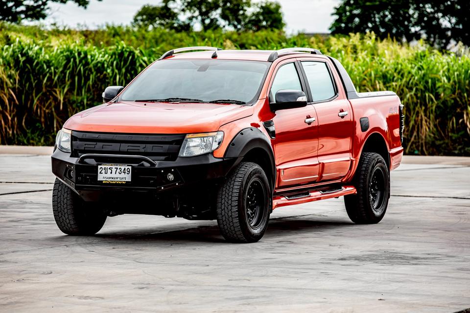 Ford Ranger 3.2 Wildtrak 4x4 Hi-Lander Double Cab เกียร์ AT ปี 2014 สีส้ม แต่งครบสวยๆ
