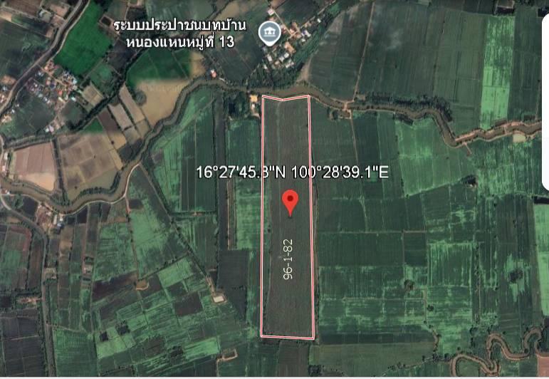 ขายที่ดิน 96-1-82 ไร่ ต.หนองปลาไหล อ.วังทรายพูน พิจิตร ห่างถนนใหญ่ 2 กม ไร่ละ 8 หมื่น 3