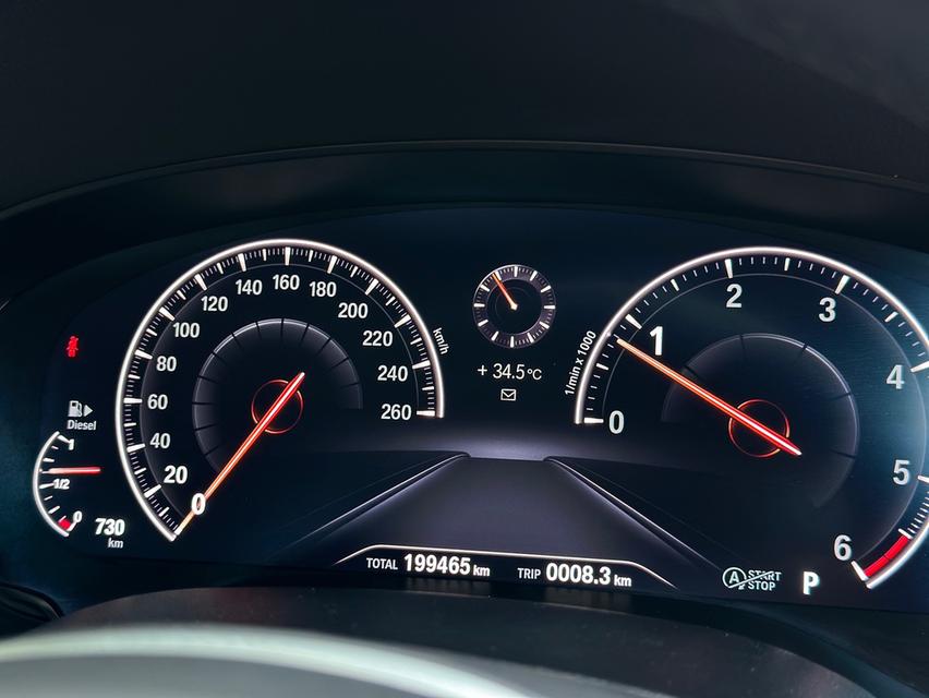 รหัสรถ PAT1966 BMW 520d M Sport สีเทาดำ ปี2019  12
