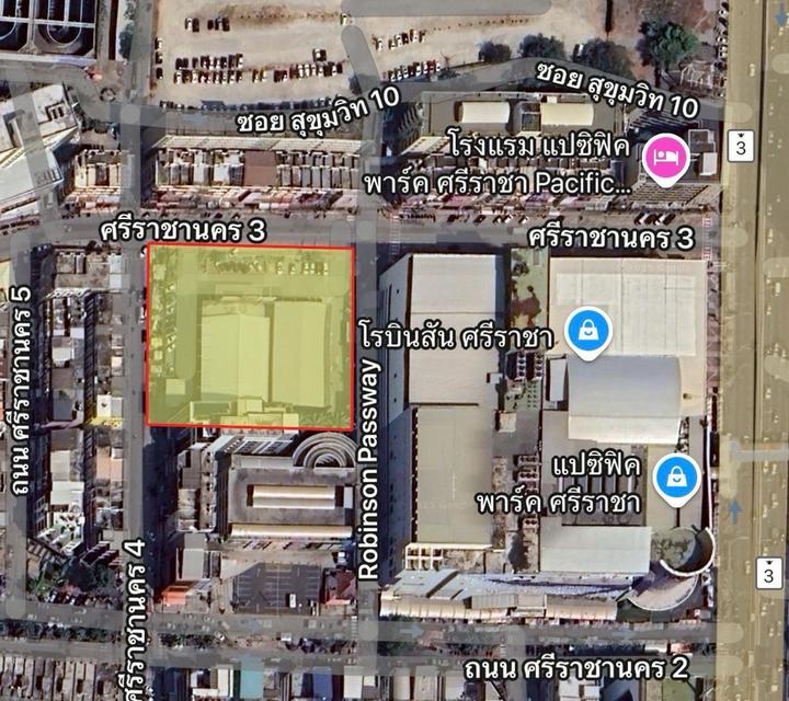 ขายที่ดินข้างโลตัสศรีราชาจังหวัดชลบุรี