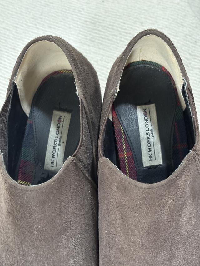 รองเท้าบูทสั้นส้นสูงหลังกลับ HK WORKS LONDON ขนาด26-26.5cmHK WORKS ลอนดอนรองเท้าบูทสั้นแบบมีแถบยางยืดด้านข้าง สีน้ำตาล รูปที่ 7