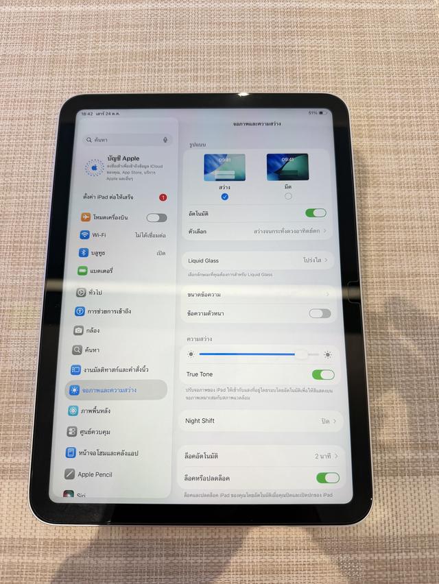 iPad  gen11 Wi-Fi 128 ประกันศูนย์เยอะมากแบตเตอรี่ 100% รูปที่ 9