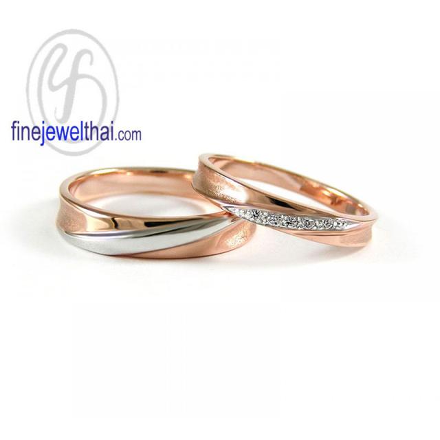 FineJewelThai | แหวนคู่เงินแท้ แหวนเพชรแท้ เบลเยี่ยมคัท แหวนแต่งงาน R1242_43 รูปย่อยที่ 3