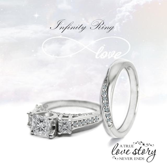 FineJewelThai | แหวนคู่ เพชรพรีเมี่ยม Endless Ring R1341_42cz