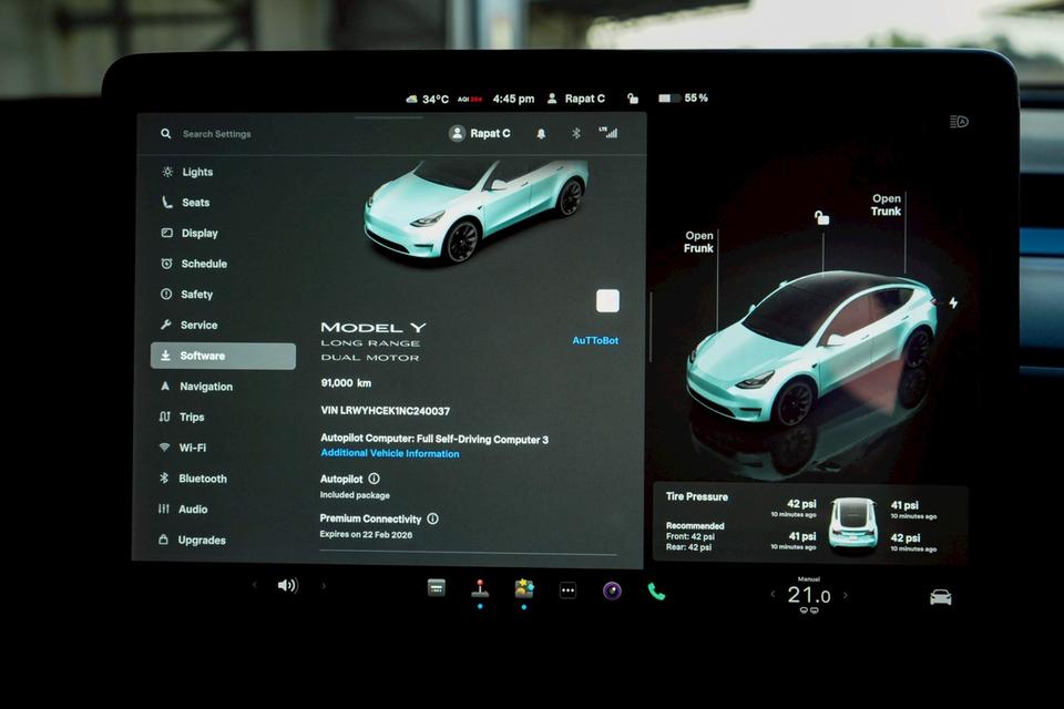 รหัสรถ CBL9339 TESLA Model Y Long Range AWD (Dual Motor) AT 2022 รูปที่ 20