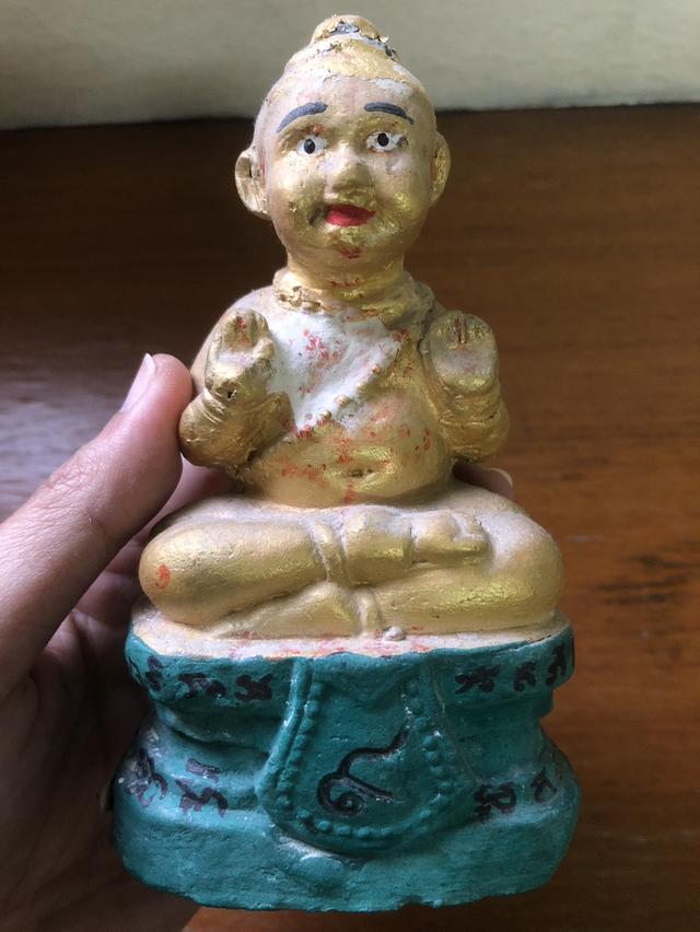 กุมารทอง ตุ๊กตาทอง ฐาน 9 เทพนิมิตร หลวงปู่แย้ม วัดสามง่าม ปี 2548 พิมพ์กลาง หลังตรง ยุคต้น นัดรับ บางบอน 1 9