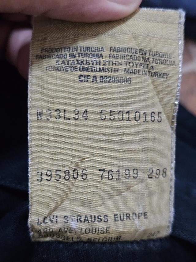 Levi's 501 super blackผลิตกันยายนปี 1998 ป้ายกระดาษ ใหม่มากเอว 32"ยาว 42"เป้า 12"ขา 8"3,500 บาท ส่งฟรีทั่วประเทศ รูปที่ 10