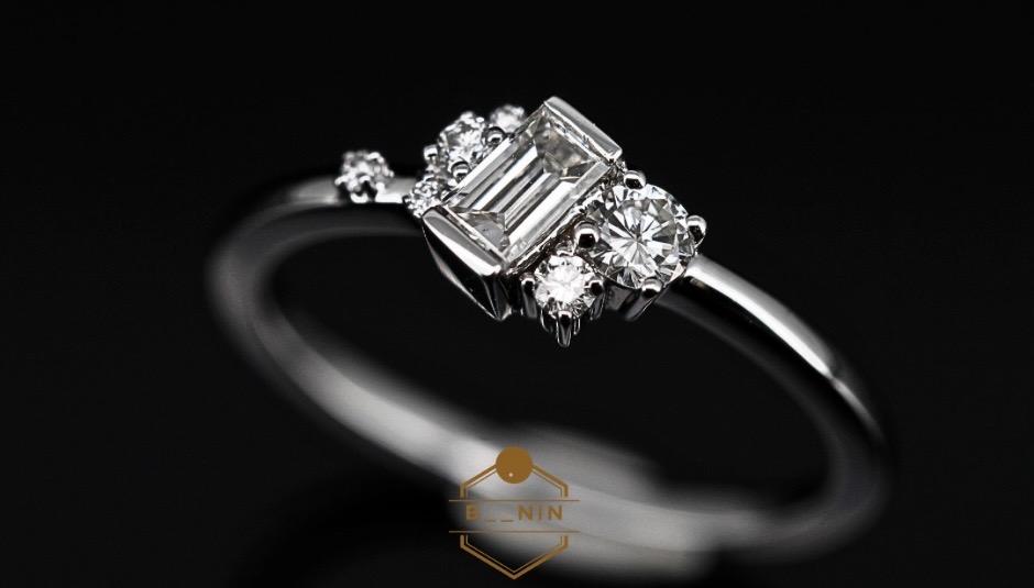 แหวนเพชร 18k white gold AzMyhx