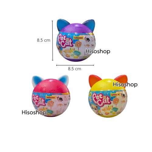 Cat Egg Surprise! ไข่เซอร์ไพรส์สุดน่ารัก เปิดปุ๊บเจอแมวปั๊บ พร้อมของเล่นจิ๋วในเซ็ต สีสันสดใส