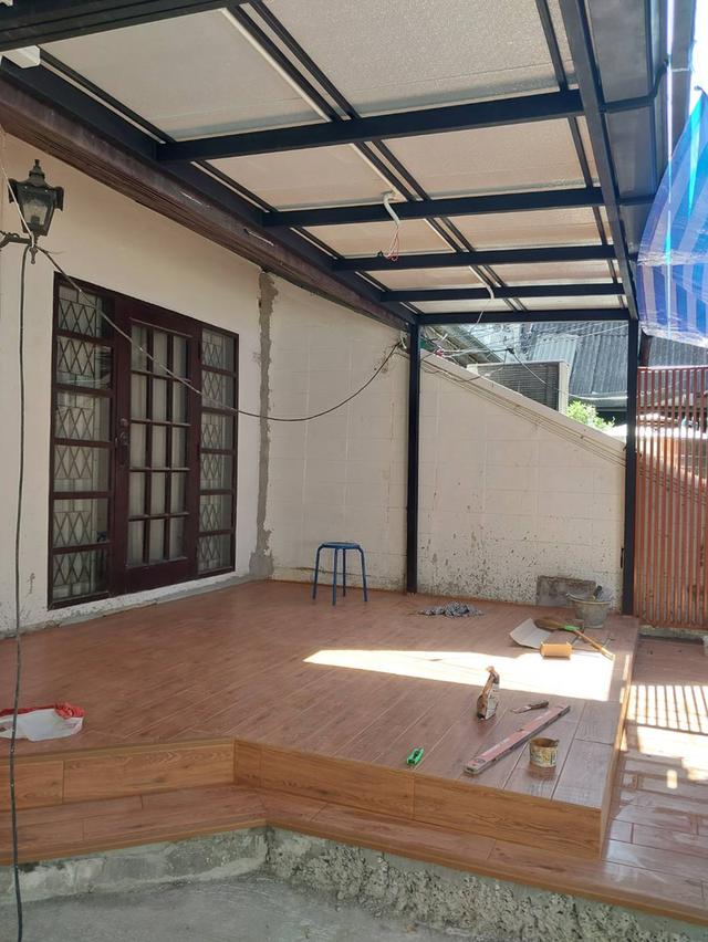 ต่อเติมบ้าน ทำโครงหลังคา เทพื้น ปูกระเบื้อง  line✅tthouse23 รูปที่ 7