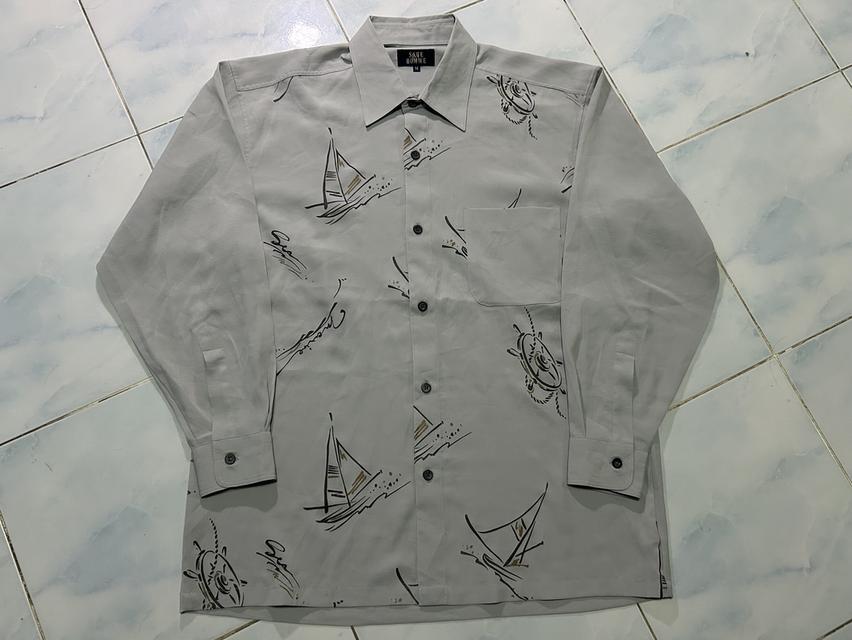 ⛵ [เปิดขาย] เสื้อเชิ้ตวินเทจ 90s SAGE HOMME - Nautical Marine Art Shirt สภาพกริ๊บ!