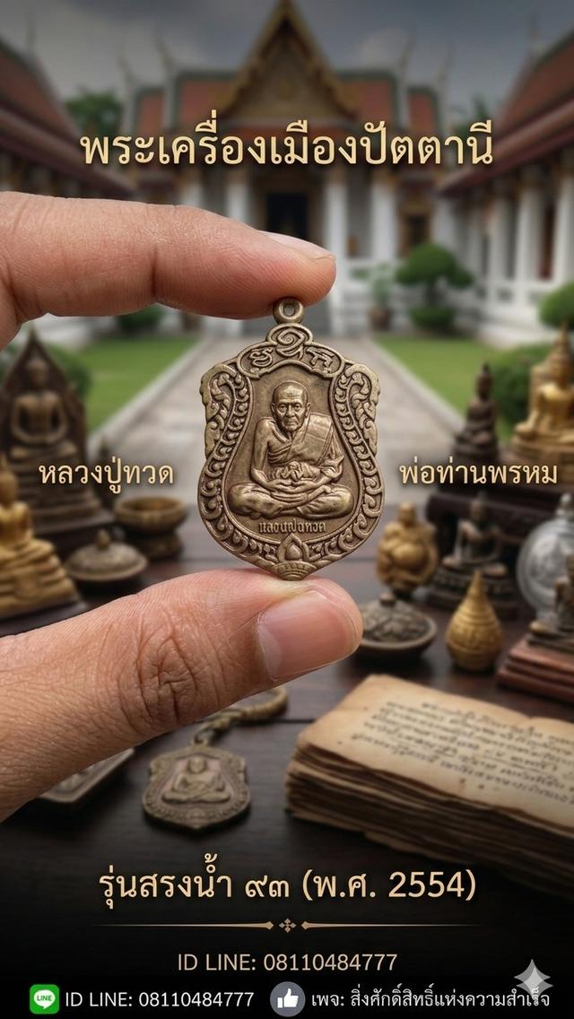 เสมาหลวงปู่ทวด หลังพ่อท่านพรหม รุ่นสรงน้ำ ๙๓ (พ.ศ. 2554)