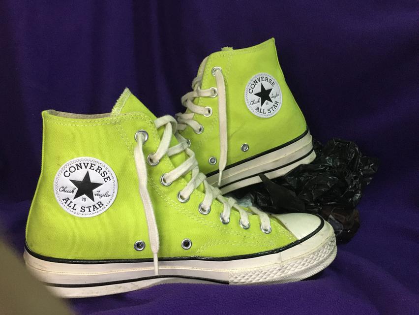 Converse Chuck Taylor 70s lime twist 9 White High Beige Cream yellow 1970s รูปที่ 9